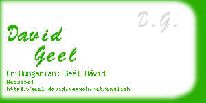 david geel business card